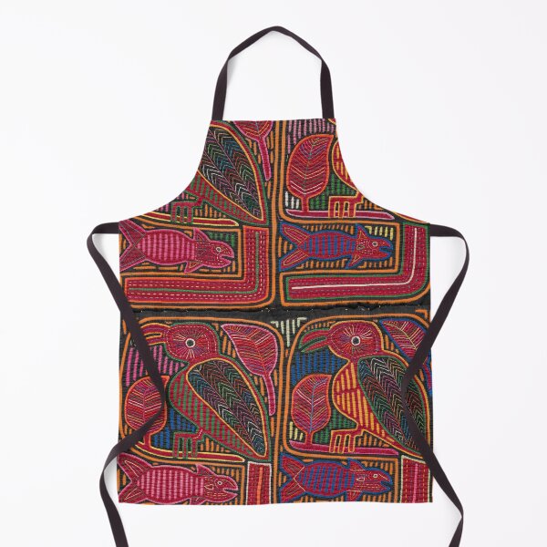 Item preview, Birds and Fish Vintage Mola Textile designed and sold by Vintage Wall Art.