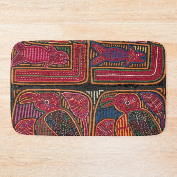 Item preview, Birds and Fish Vintage Mola Textile designed and sold by Vintage Wall Art.