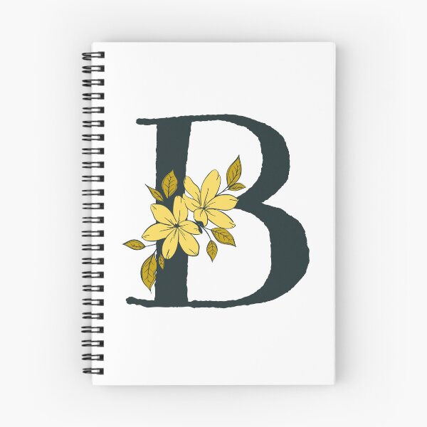Item preview, Yellow floral B monogram designed and sold by Coffee Lifestyle.