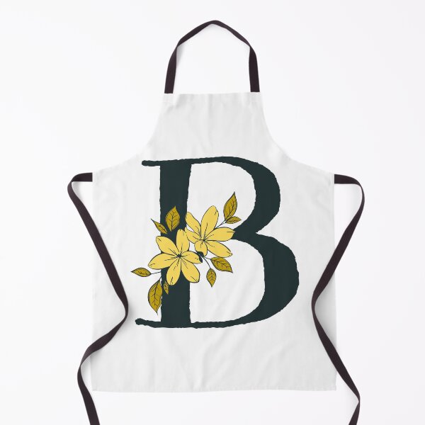 Item preview, Yellow floral B monogram designed and sold by Coffee Lifestyle.