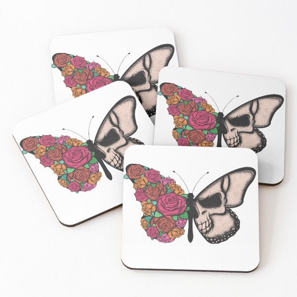 Item preview, Roses and Skull Butterfly designed and sold by Beneficial Art.