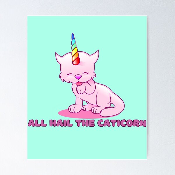Item preview, Cat Kitty Unicorn All Hail the Caticorn designed and sold by lazygoattees.
