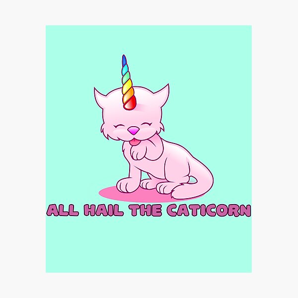 Item preview, Cat Kitty Unicorn All Hail the Caticorn designed and sold by lazygoattees.