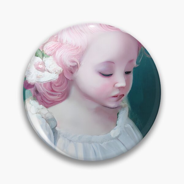 Item preview, Softly Swinging Floral Painted Little Cherub designed and sold by MythicPrompts.