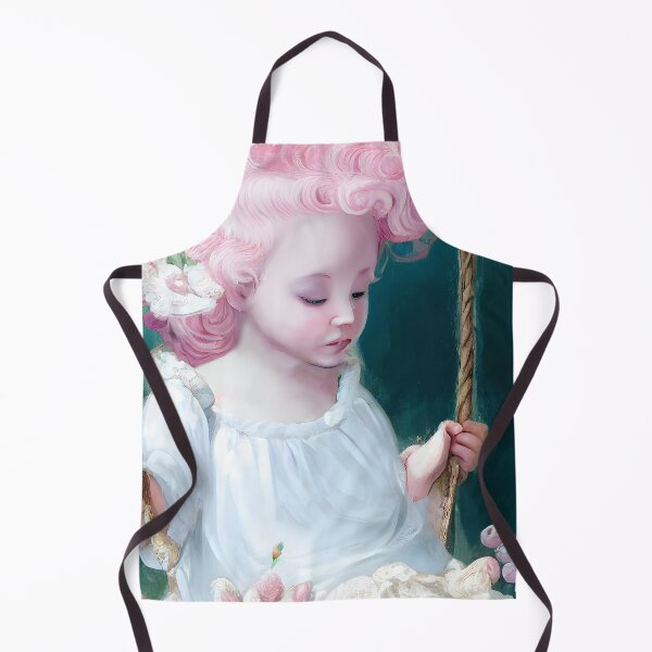 Item preview, Softly Swinging Floral Painted Little Cherub designed and sold by MythicPrompts.