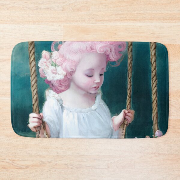 Item preview, Softly Swinging Floral Painted Little Cherub designed and sold by MythicPrompts.