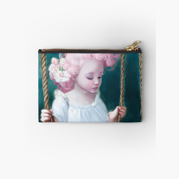 Item preview, Softly Swinging Floral Painted Little Cherub designed and sold by MythicPrompts.