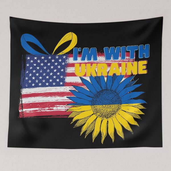 Item preview, I'M With Ukraine Patriotic Flag Digital Design  designed and sold by mangaworldart.