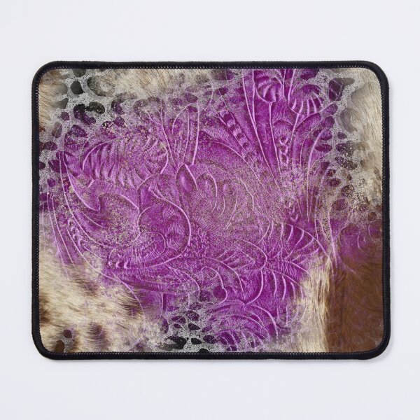 Item preview, Purple Tooled Leather Western Animal Print designed and sold by ElishaKayne.