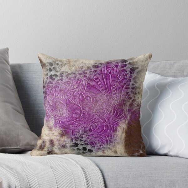 Item preview, Purple Tooled Leather Western Animal Print  designed and sold by ElishaKayne.