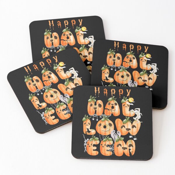 Item preview, Happy Halloween scary pumpkin head typographic design designed and sold by NellyDS17.