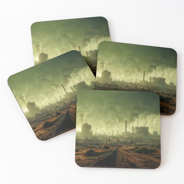 Item preview, Dangerous Toxic Radioactive Fog Coming - Fallout Wasteland Landscape Cityscape | Cinematic Digital Photography Concept Art designed and sold by Nicky-Valentine.