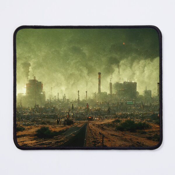 Item preview, Dangerous Toxic Radioactive Fog Coming - Fallout Wasteland Landscape Cityscape | Cinematic Digital Photography Concept Art designed and sold by Nicky-Valentine.