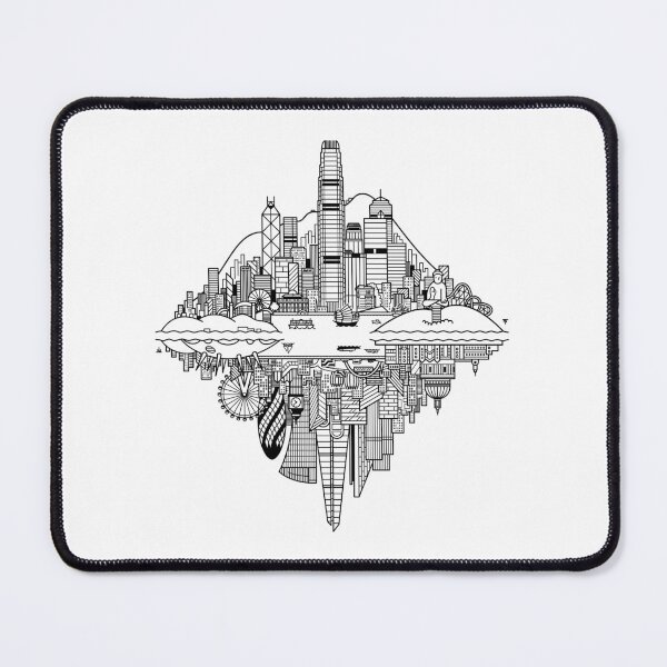 Item preview, Hong Kong London Reversible Skylines designed and sold by Tom Napper Design.