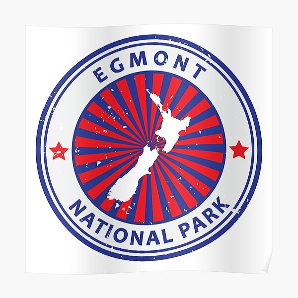"Egmont National Park New Zealand Country Symbol" Poster for Sale by
