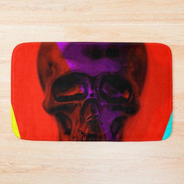 Item preview, Skull sculpture on a colorful background for a rad home decoration. designed and sold by paulo silveira.