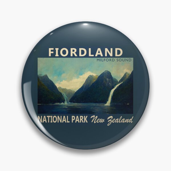 Item preview, Fiordland National Park New Zealand Watercolor Vintage designed and sold by KrisSidDesigns.
