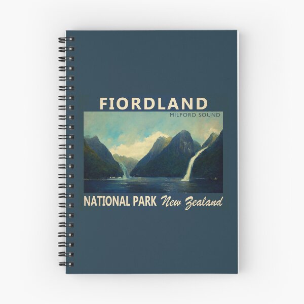 Item preview, Fiordland National Park New Zealand Watercolor Vintage designed and sold by KrisSidDesigns.