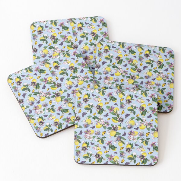 Item preview, lemon passion flower butterfly garden designed and sold by BrushIdyl.