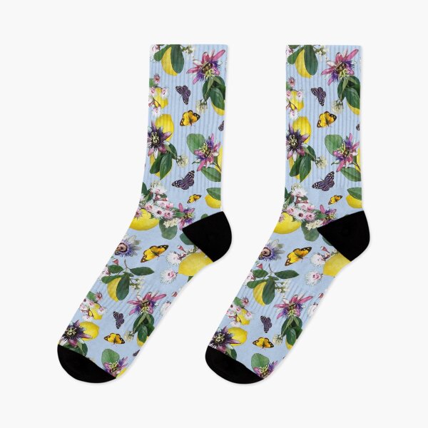 Item preview, lemon passion flower butterfly garden designed and sold by BrushIdyl.