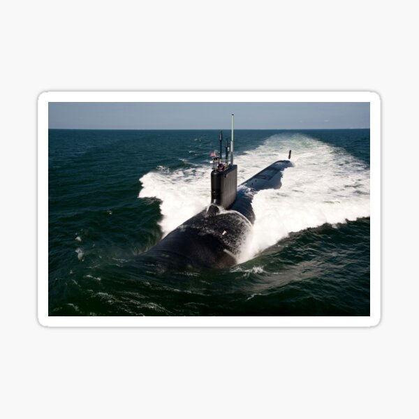 The Virginia-class attack submarine USS California. Sticker