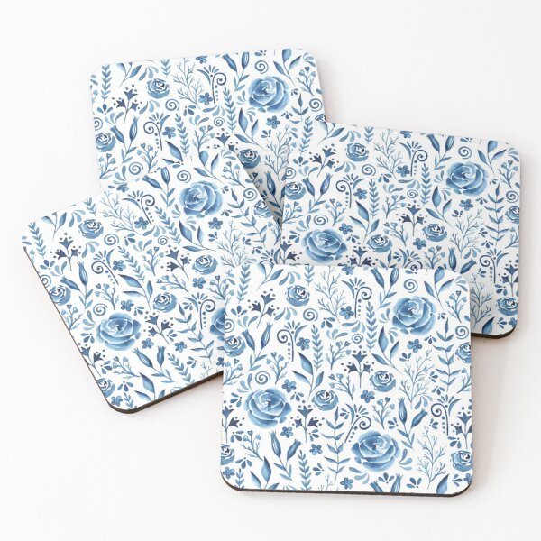 Item preview, Blue flowers pattern designed and sold by thomaspascale.