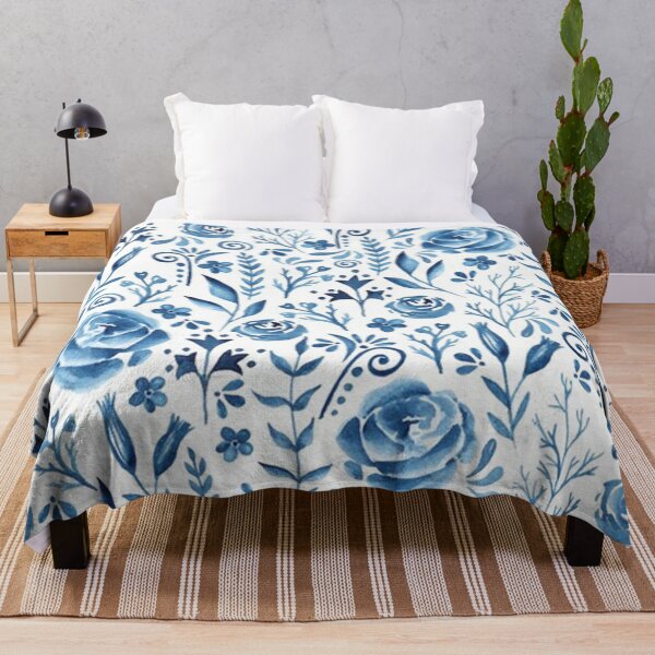 Item preview, Blue flowers pattern designed and sold by thomaspascale.