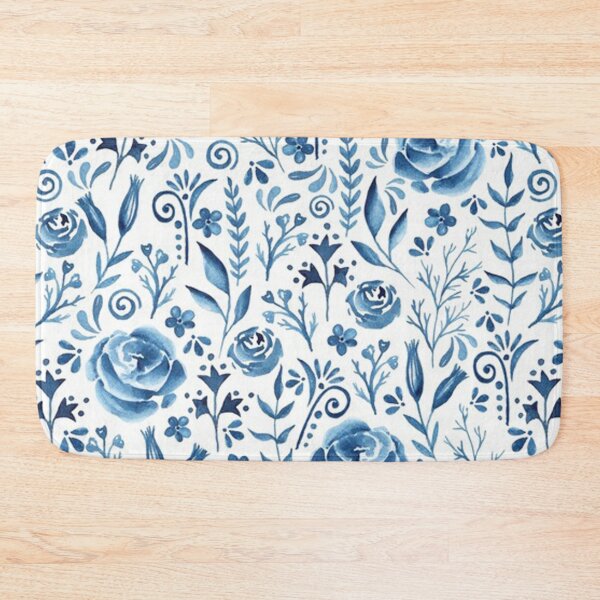 Item preview, Blue flowers pattern designed and sold by thomaspascale.