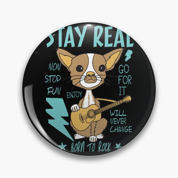 Item preview, Stay Real Dog Funny Musician Design designed and sold by zoripet Store.