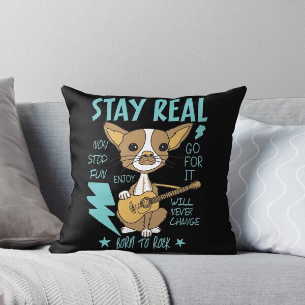 Item preview, Stay Real Dog Funny Musician Design designed and sold by zoripet Store.