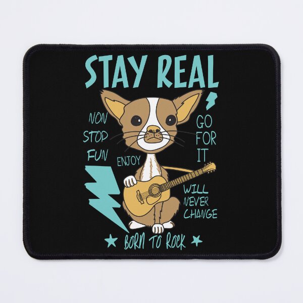 Item preview, Stay Real Dog Funny Musician Design designed and sold by zoripet Store.