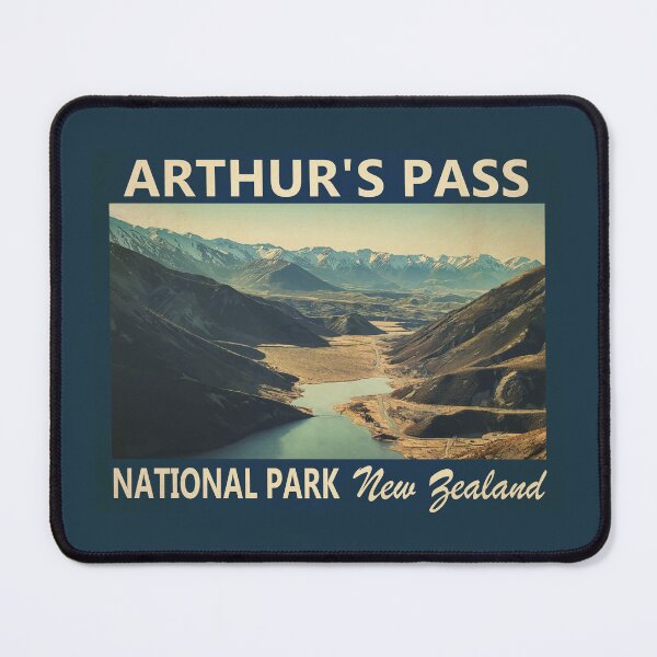 Artikelvorschau, Arthur's Pass Nationalpark Neuseeland Vintage entworfen und verkauft von KrisSidDesigns.