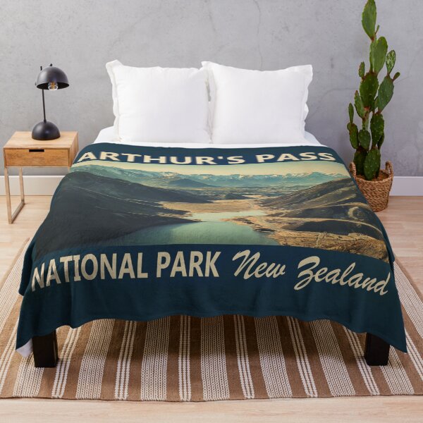Item preview, Arthur's Pass National Park New Zealand Vintage designed and sold by KrisSidDesigns.