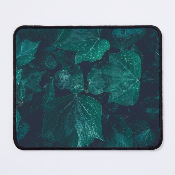Item preview, Dark emerald green ivy leaves water drops designed and sold by thomaspascale.