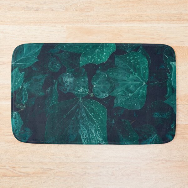 Item preview, Dark emerald green ivy leaves water drops designed and sold by thomaspascale.