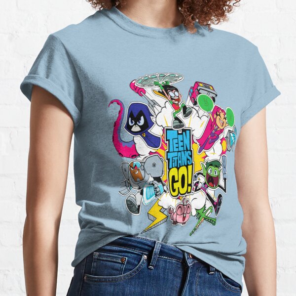 Teen Titans Animated Group T Shirt Sheer