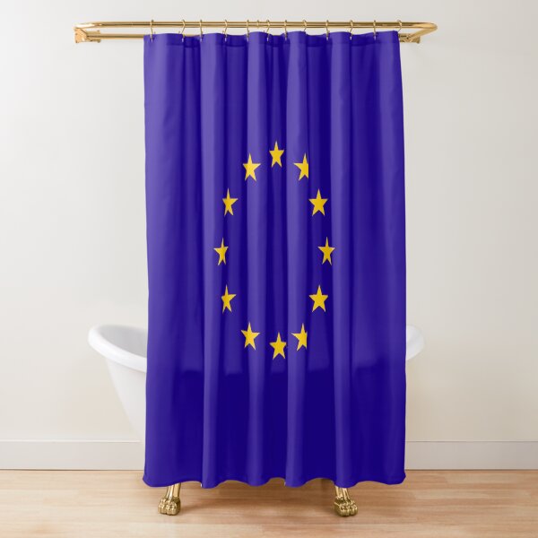 EU. European, Remainers, STARS, Flag, Euro, Flag of Europe, European Union, Flag, Brussels. Shower Curtain