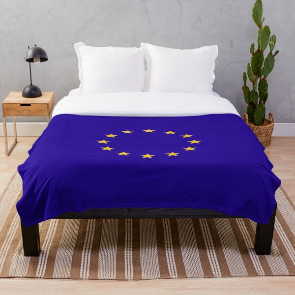 EU. European, Remainers, STARS, Flag, Euro, Flag of Europe, European Union, Flag, Brussels. Throw Blanket