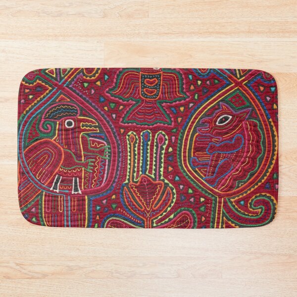 Item preview, Vintage Bird and Flower Mola Textile designed and sold by Vintage Wall Art.