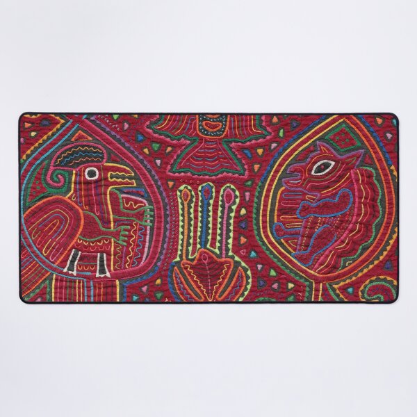 Item preview, Vintage Bird and Flower Mola Textile designed and sold by Vintage Wall Art.