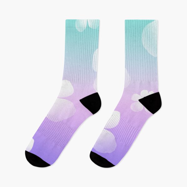 Item preview, Aesthetically pleasing green- pink- purple gradient with white flower pattern designed and sold by justsannex.