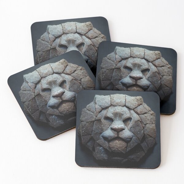 Item preview, Stone Lion Face designed and sold by shokA Design.
