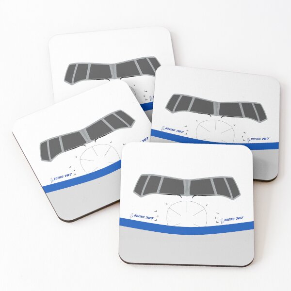 Item preview, Boeing 767 Front View Windshield Nose Design Blue-Grey designed and sold by Aviation Tees.