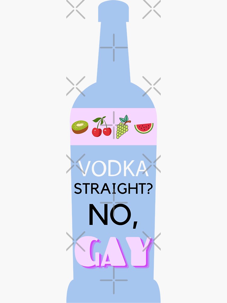 "GAY VODKA" Sticker for Sale by annabelleelise Redbubble