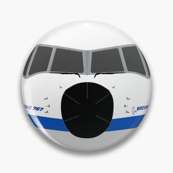 Item preview, Boeing 767 Front View Windshield Nose Design Retro Livery Style designed and sold by Aviation Tees.