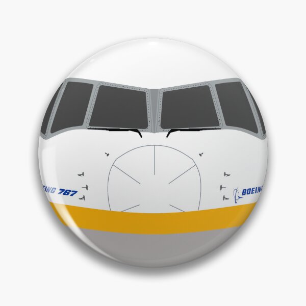 Item preview, Boeing 767 Front View Windshield Nose Design Condor Yellow-Grey designed and sold by Aviation Tees.