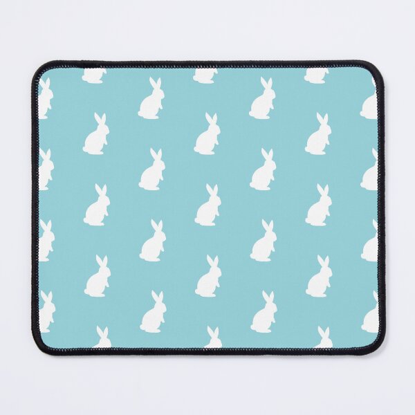 Item preview, Rabbit Silhouette Pattern (white/mint blue) designed and sold by Design Minds Boutique.