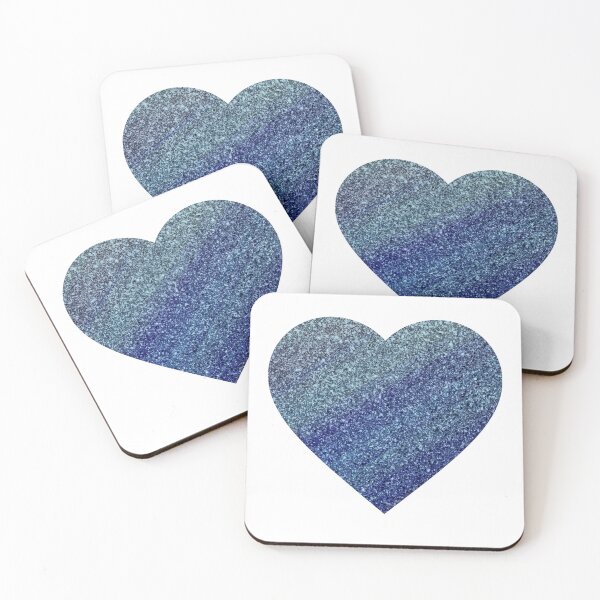 Item preview, Blue Glitter Heart  designed and sold by ArtBySymone.