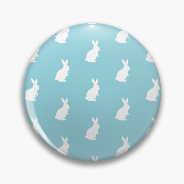 Item preview, Rabbit Silhouette Pattern (white/mint blue) designed and sold by Design Minds Boutique.