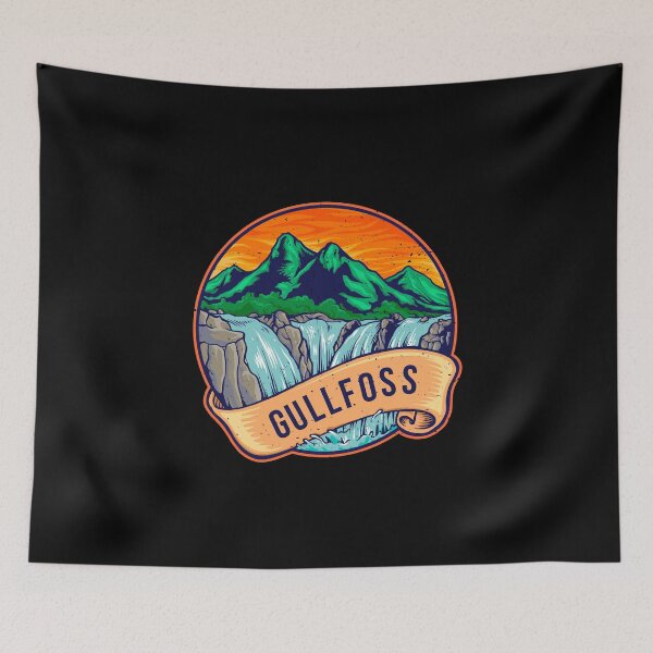 Item preview, Gullfoss Waterfall Vintage Iceland Travel designed and sold by MagicBoutique.